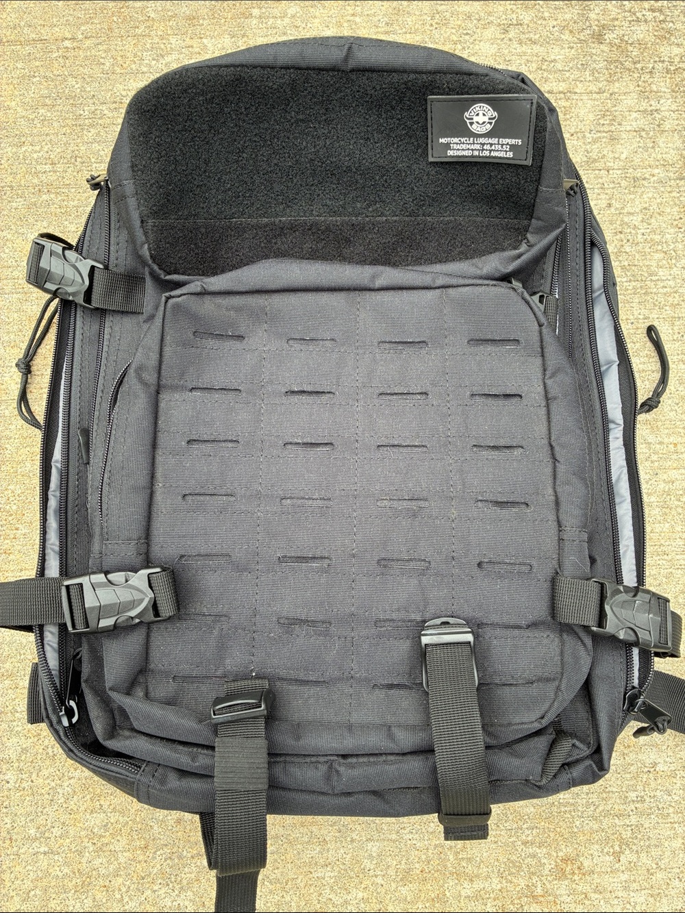 Black Tactical Viking MOLLE Men's Backpack - Motorcycle Luggage Expert Design